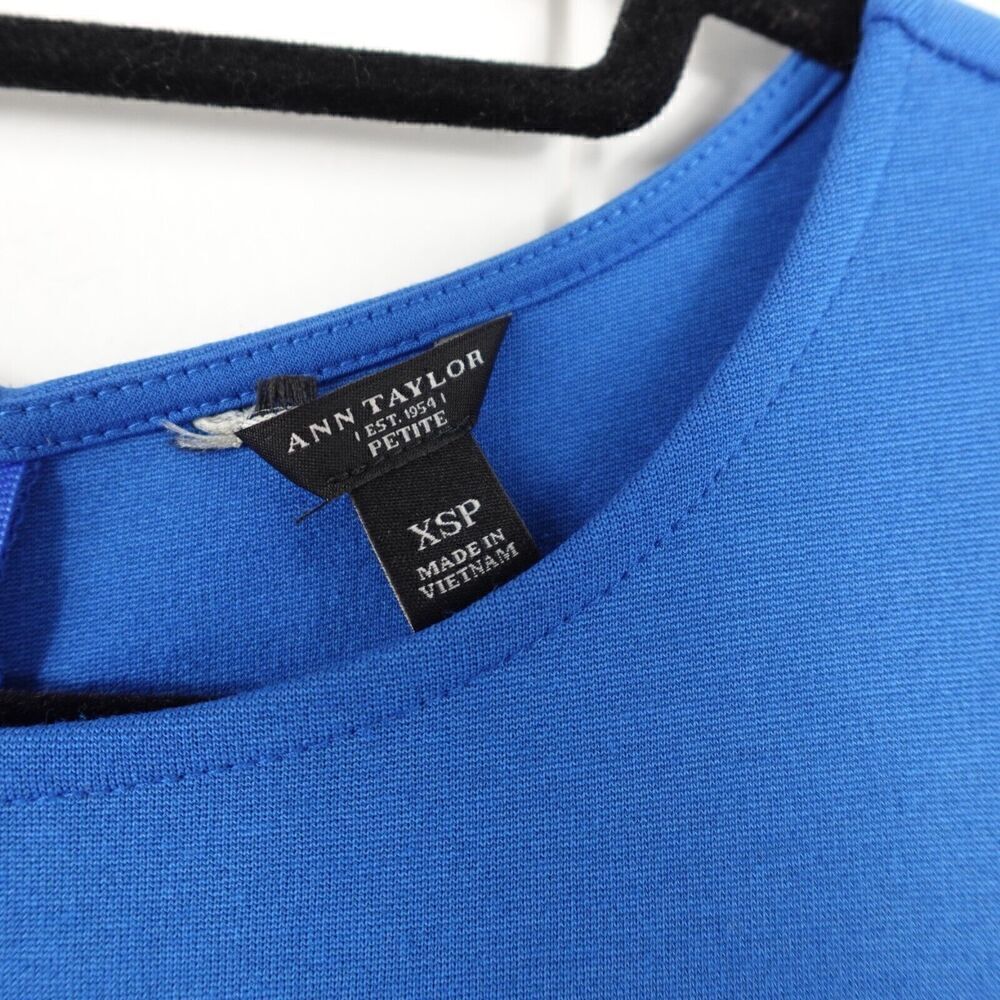 Ann Taylor Womens Blue Sleeveless Dress XX-Small - Picture 8 of 9